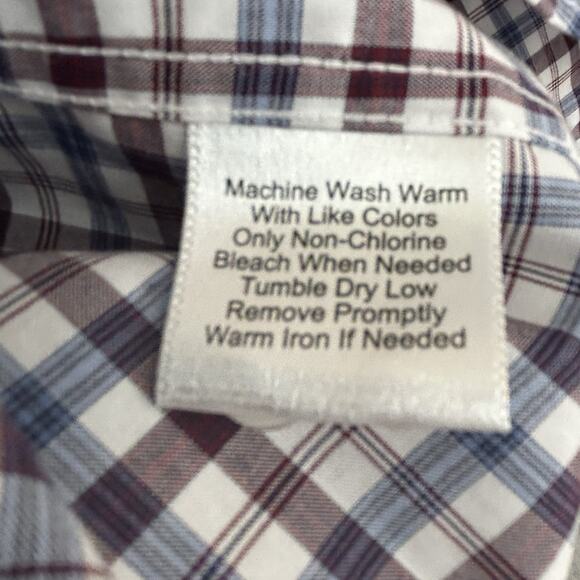 Joseph A Bank Traveler Dress Shirt Mens Large Plaid Button-Down Long Sleeve - Picture 12 of 14